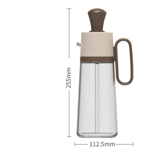 2 In 1 Oil Dispenser With Silicon Brush BBQ Oil Spray Glass Bottle Silicone