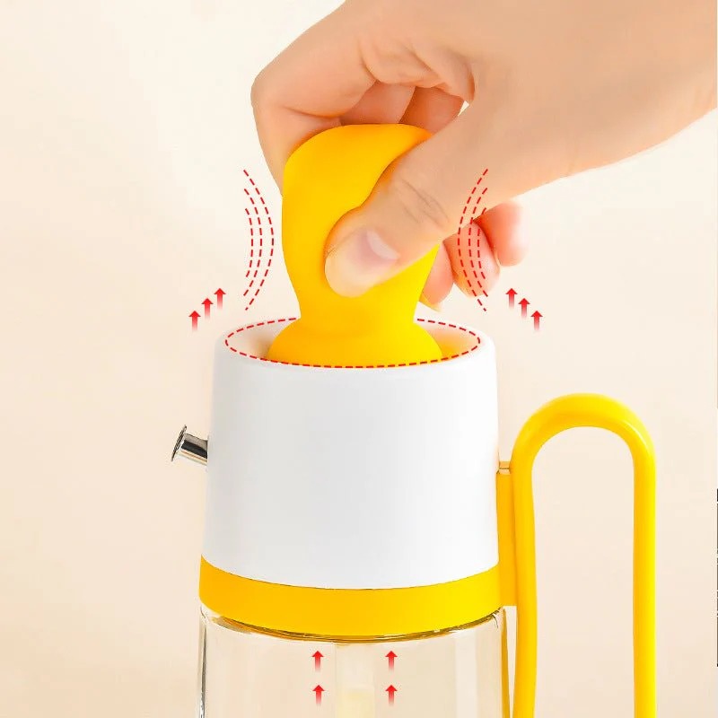 2 In 1 Oil Dispenser With Silicon Brush BBQ Oil Spray Glass Bottle Silicone