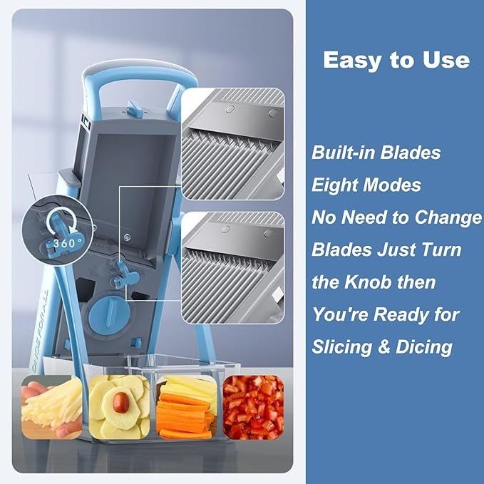 Multi-Function Vegetable Cutter with Storage Box